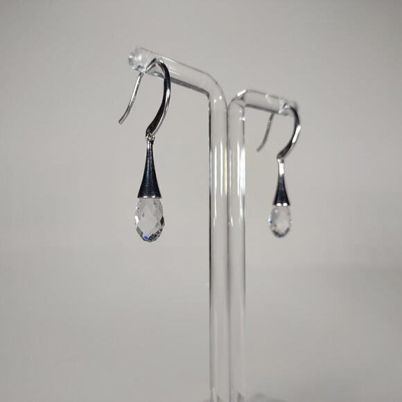 3 Pair Pierced Ear Earrings Silver and Gold Tone Faux Pearl and Rhinestones - Picture 5 of 9